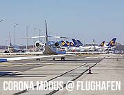 Flughafen München und die aktuellen Auswirkungen der Corona-Krise: Anzahl der Flüge und Passagiere wegen Corona auf Tiefstand...  (©Foto: Flughafen München)